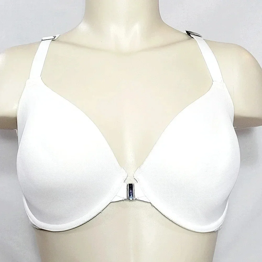 38DD Unveiled Felina Beautiful‎ Love Front Close Underwire Bra White NWT - Picture 3 of 12